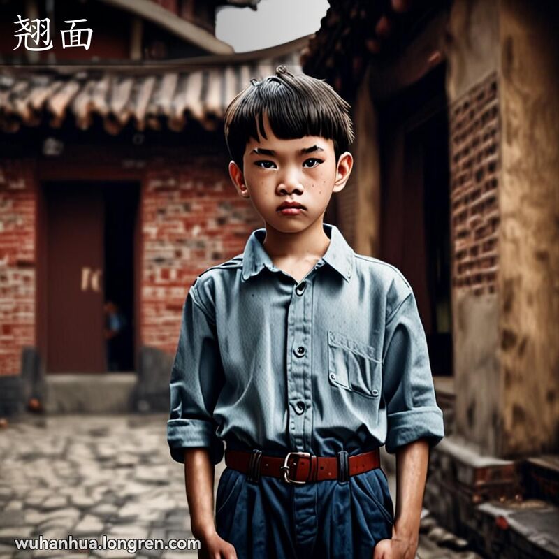 爱生气的性格。例句:这伢蛮大的~/你的~还不小咧!