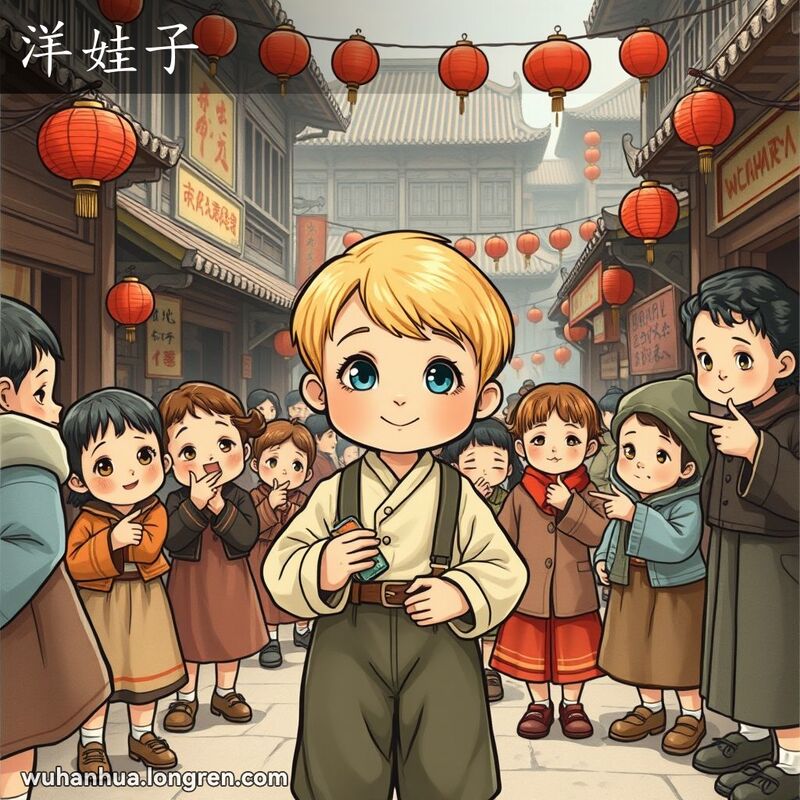 旧时称外国小孩。