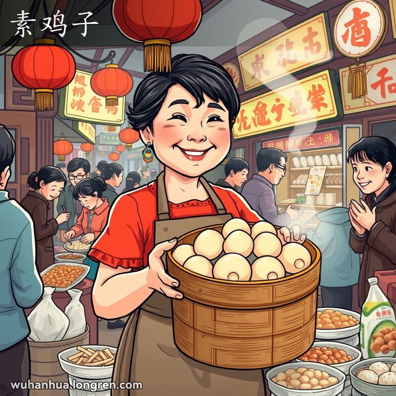 一种食品,用千张或腐竹捲成鸡肉块的形状