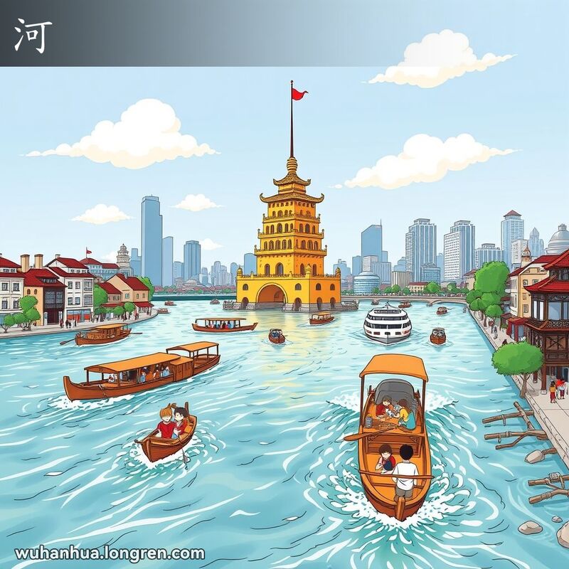 天然的或人工的大水道:~里无鱼虾也贵