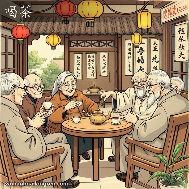 谑语称“灌茶”,骂人的话是“灌消”。, English: have some tea, drink tea