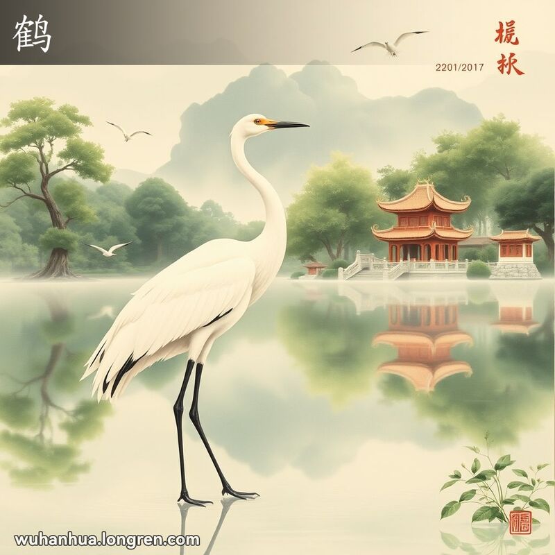 鸟类的一种,头小颈长,嘴长而直,脚细长,羽毛白色或灰色