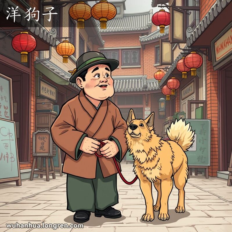 旧时称西洋种的狗。, 喻指汉奸。