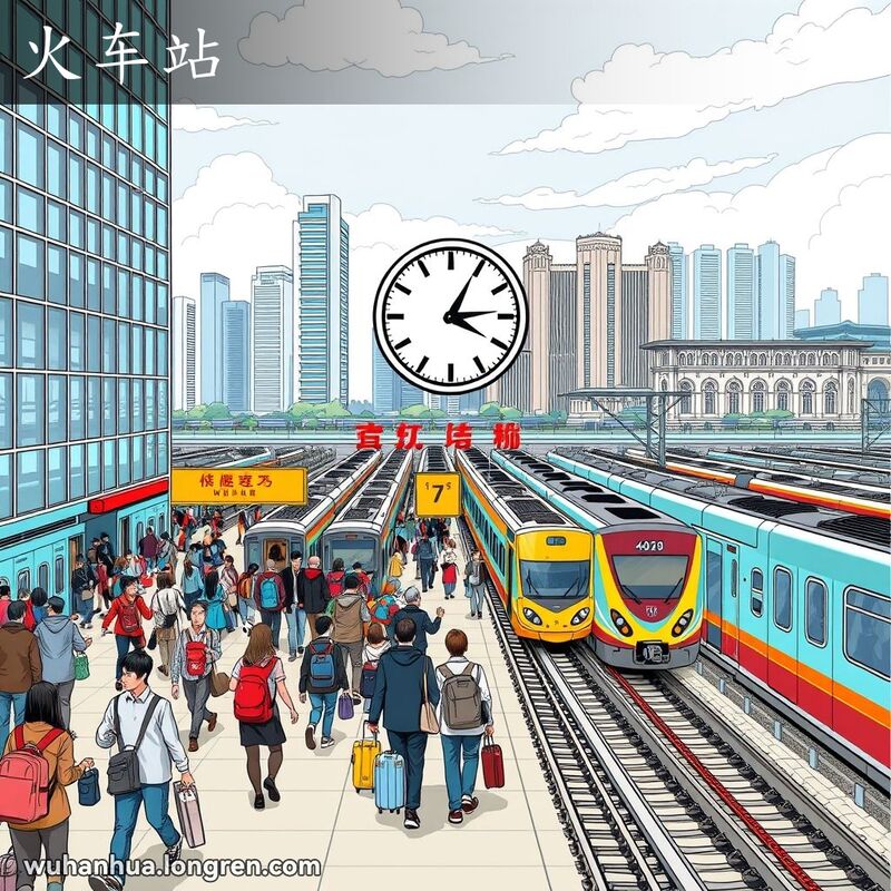 火车停车乘客上下或货物装卸的地方。