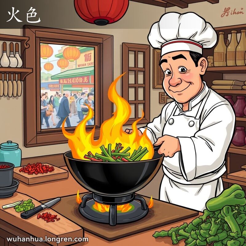 火候,烧火的火力大小和时间长短:打铁要看~/炒菜~正好。